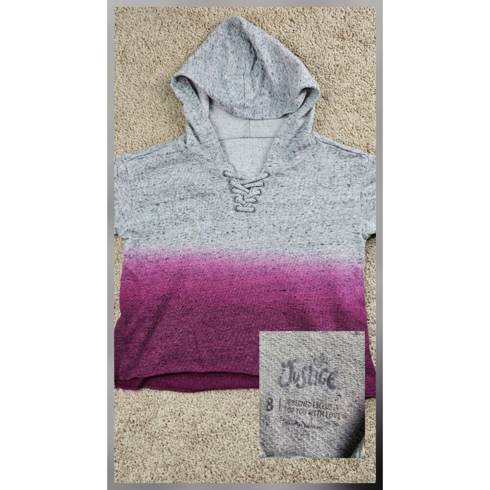 Justice Girls Size 8 Clothing Lot Hoodie Flannel Graphic Tees Bundle 11 Pc - Picture 12 of 13